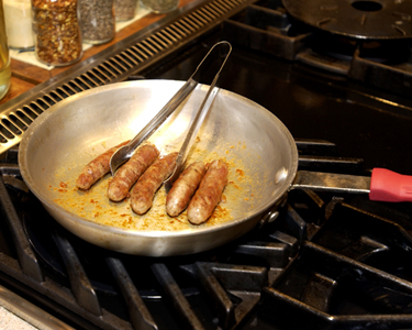 Frying Homemade Breakfast Sausage